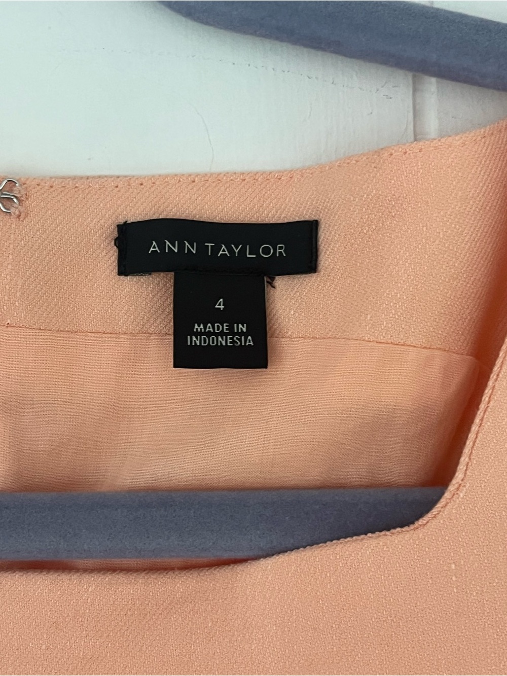Ann Taylor Sleeveless Sheath Dress Tangerine Cream Linen Blend Size 4 - Picture 5 of 13